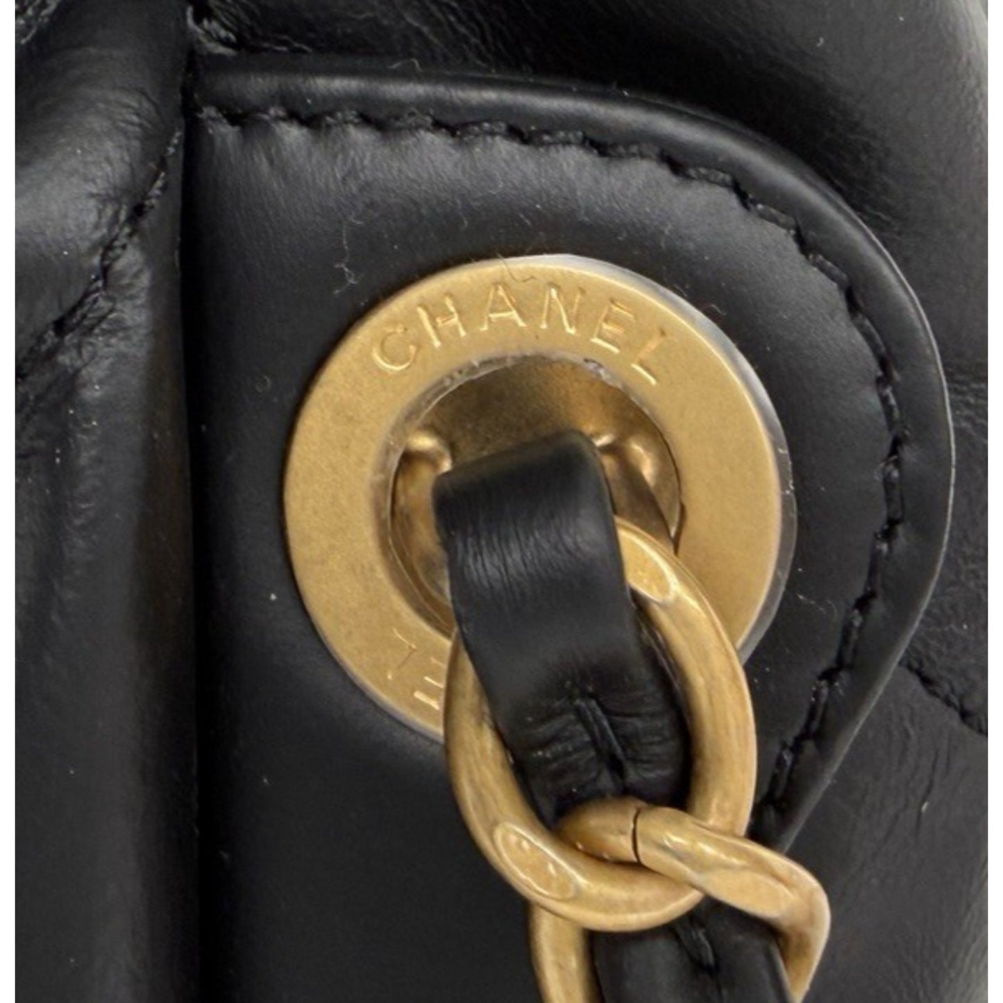 Chanel 22 Backpack Bag Small in Black Quilted Calfskin with Gold Hardware NFC C3
