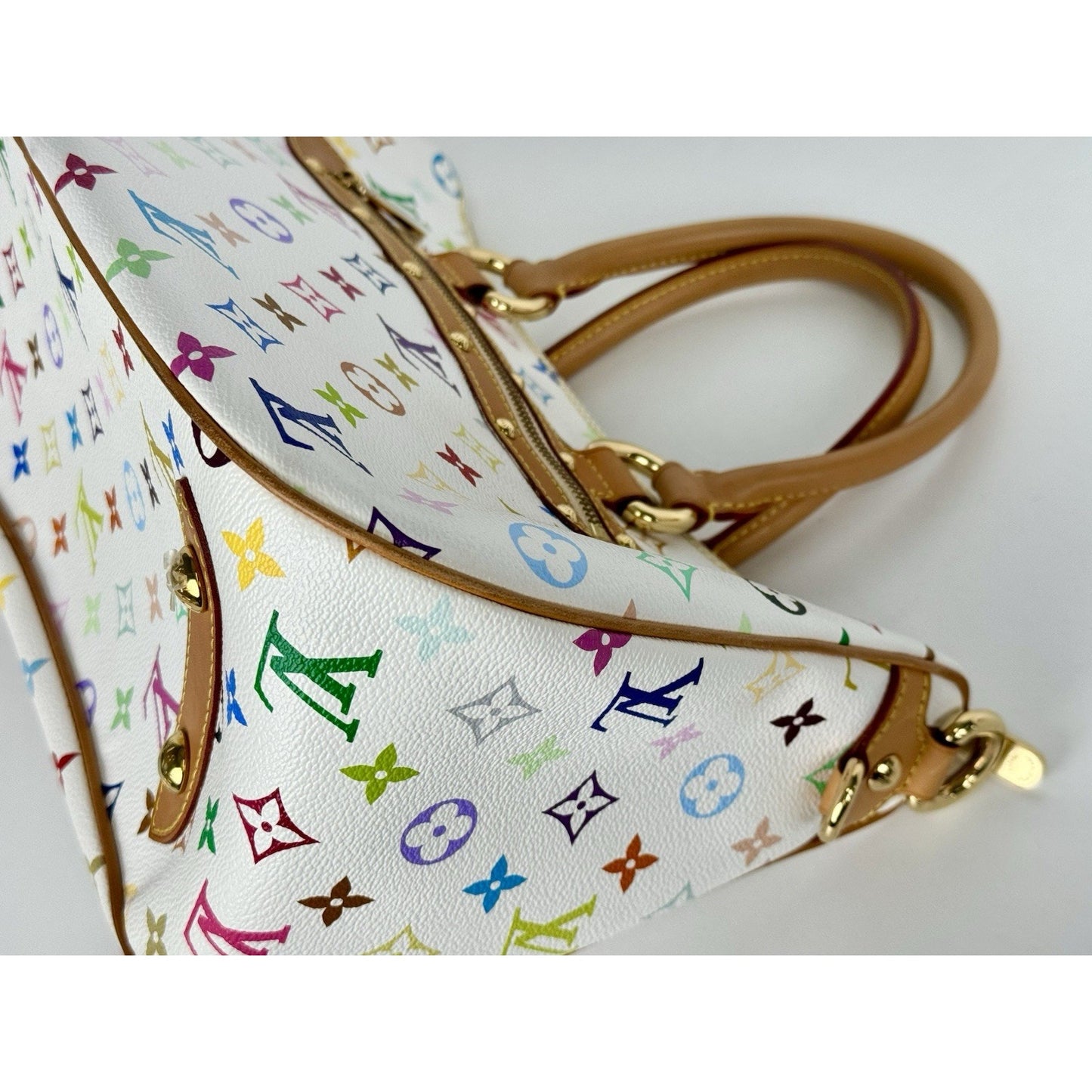 Louis Vuitton Rita Satchel White Monogram Multicolor Canvas Women’s Bag B-1