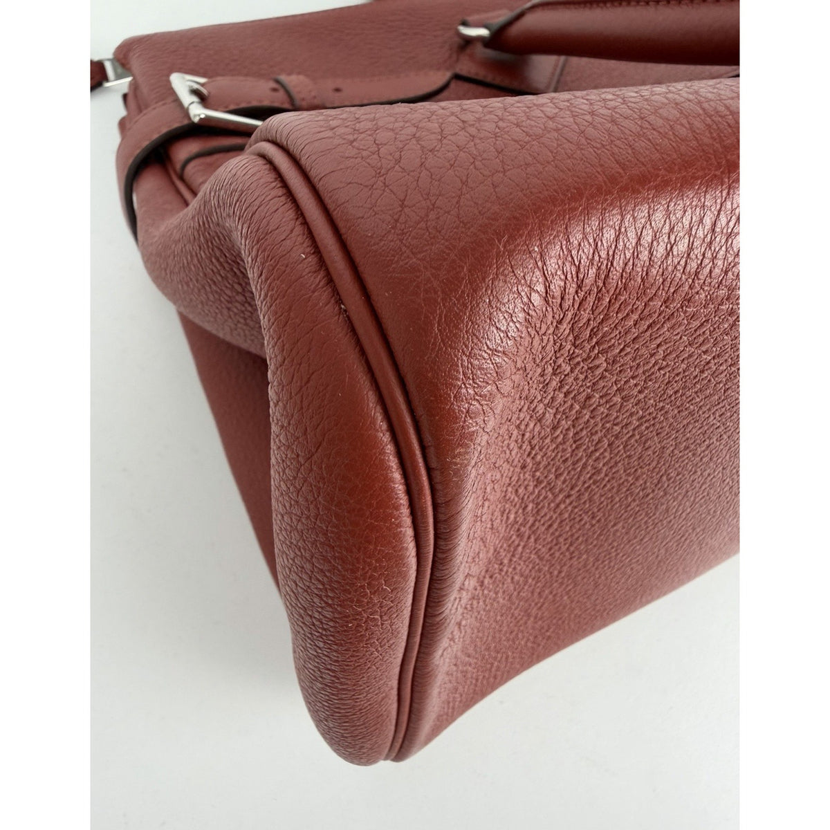 Hermes Clemence Atlas Shoulder Tote Bag 42 in Red Clemence Leather 2009 C-5