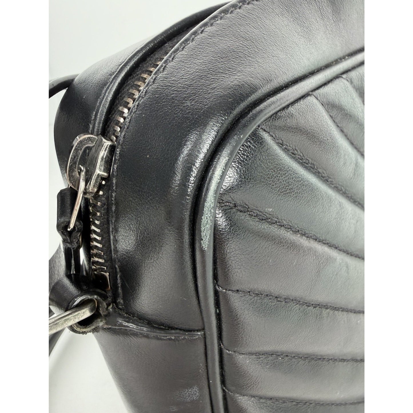 Saint Laurent Lou Camera Bag Medium in Black Quilted Calfskin Leather S01