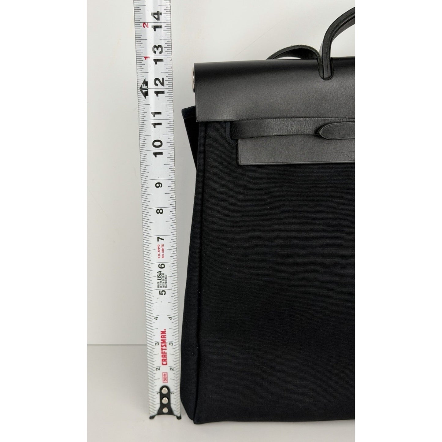 Hermes Military Toile Vache Hunter Herbag Messenger 39 in Black 2001 E2