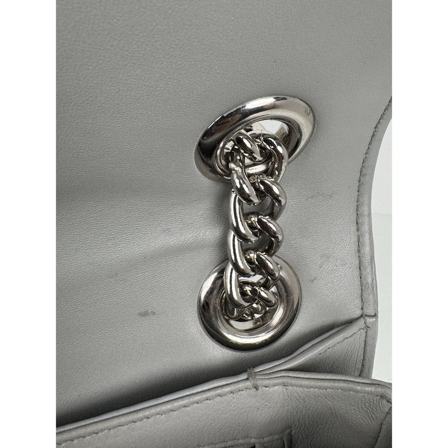 Miu Miu Nappa Matelassé Flap Crossbody Bag Grey B-6