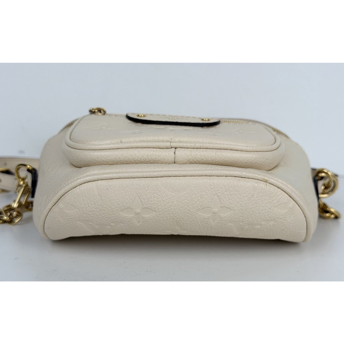 Louis Vuitton Mini Bumbag in Cream Embossed Monogram Empreinte Leather NFC U1