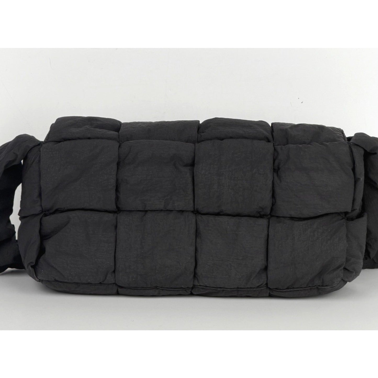 Bottega Veneta Nylon Intrecciato Padded Tech Cassette Bag in Black S07