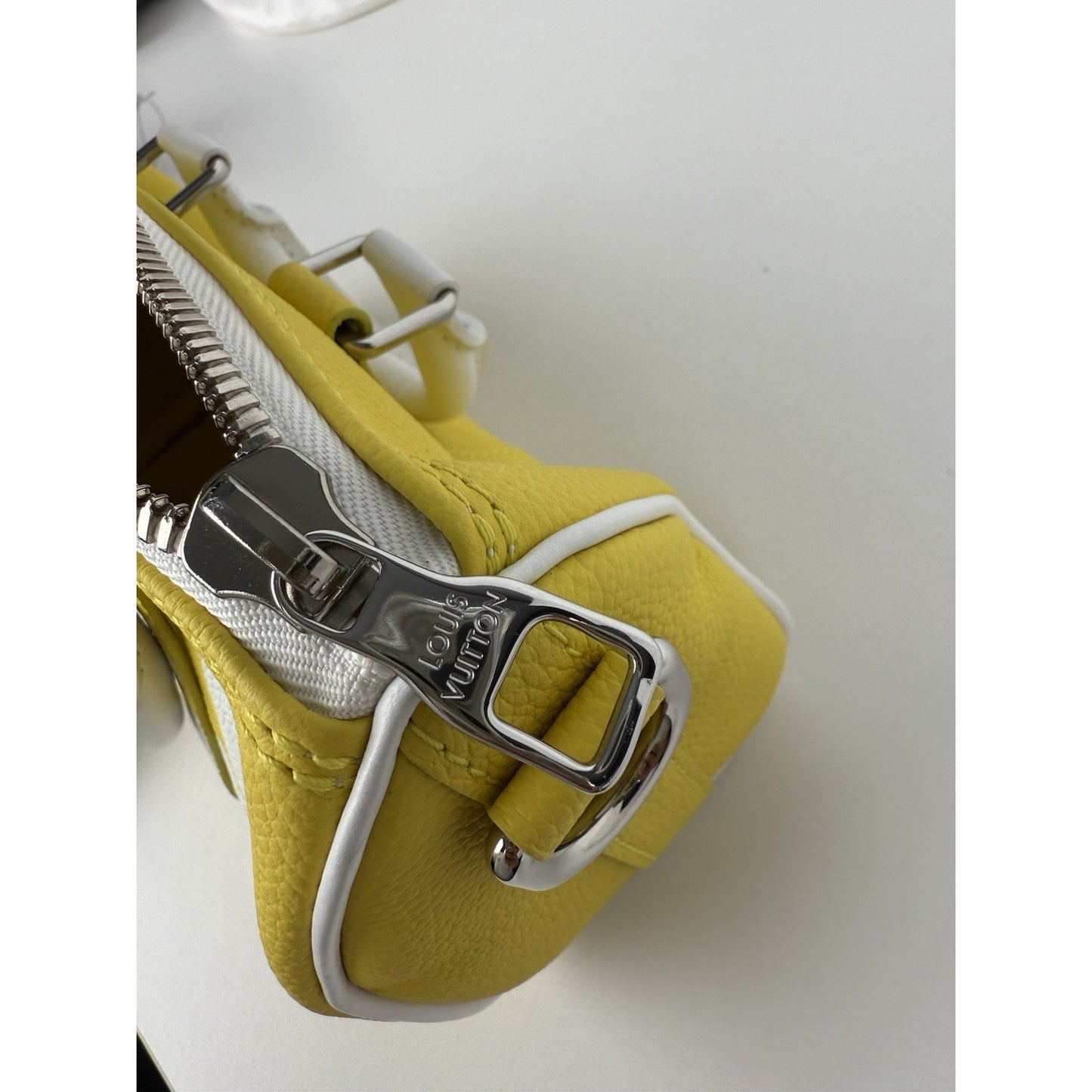 Louis Vuitton Keepall Bandouliere 45 Crossbody XS Yellow Leather Women's Bag