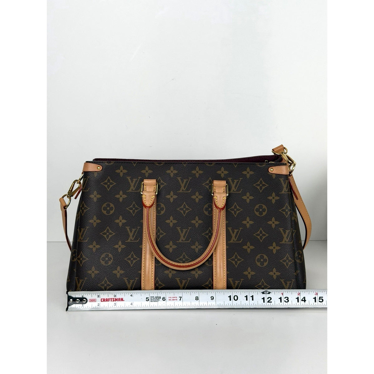 Louis Vuitton Soufflot MM Shoulder Bag LV Monogram Brown Coated Canvas 2020 S21