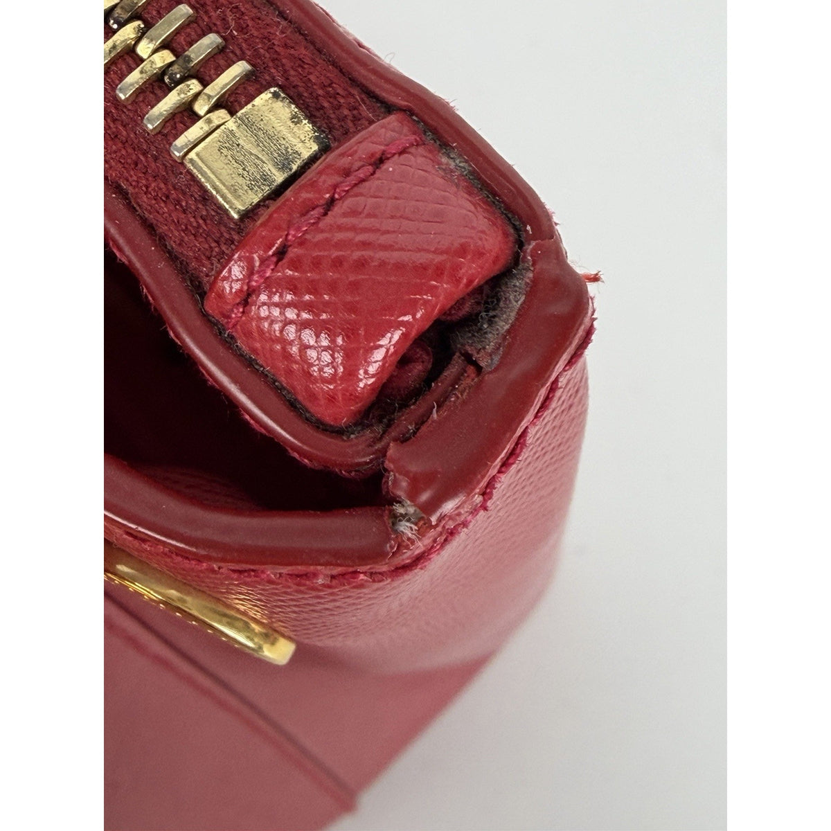 Prada Galleria Medium Top Handle Bag in Red Saffiano Leather Signature Logo S-05
