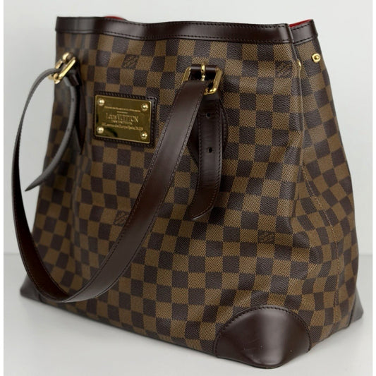 Louis Vuitton Hampstead Handbag GM in Coated Damier Ebene Canvas Tote 2007 S