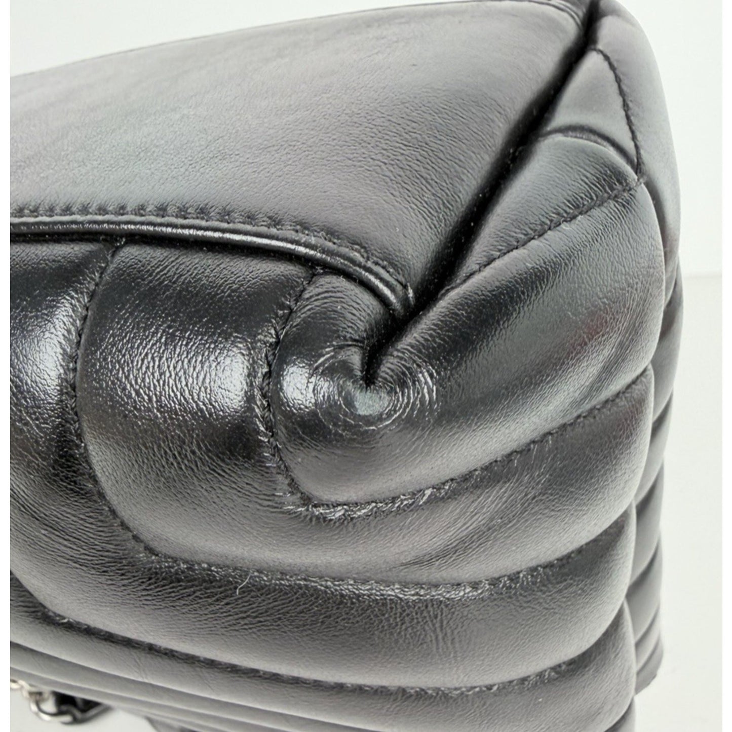 Saint Laurent Y Quilted Monogram Small Loulou Shopper Tote Bag Black Leather C8
