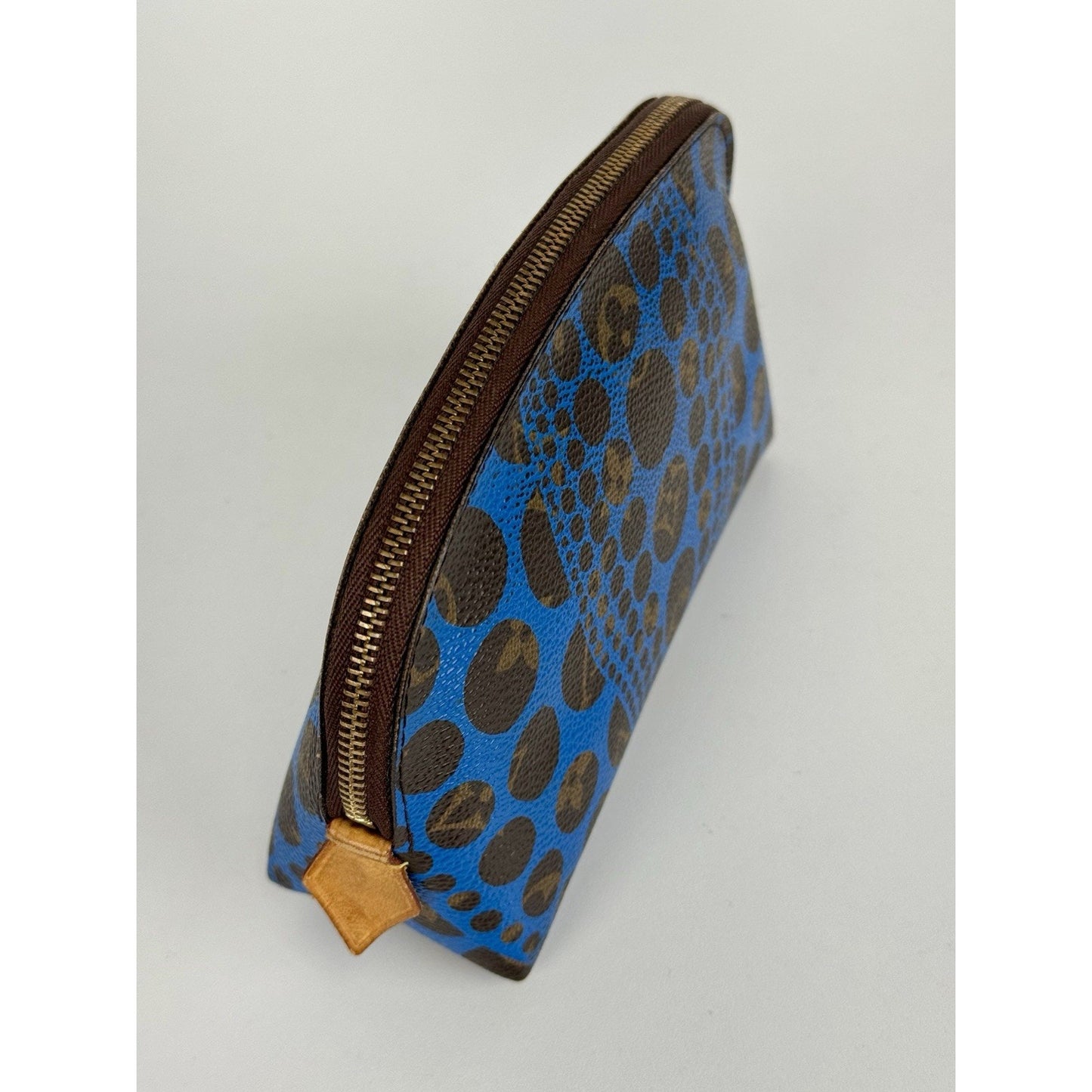 Louis Vuitton Yayoi Kusama Pumpkin Dots Cosmetic Pouch Blue Canvas C-7