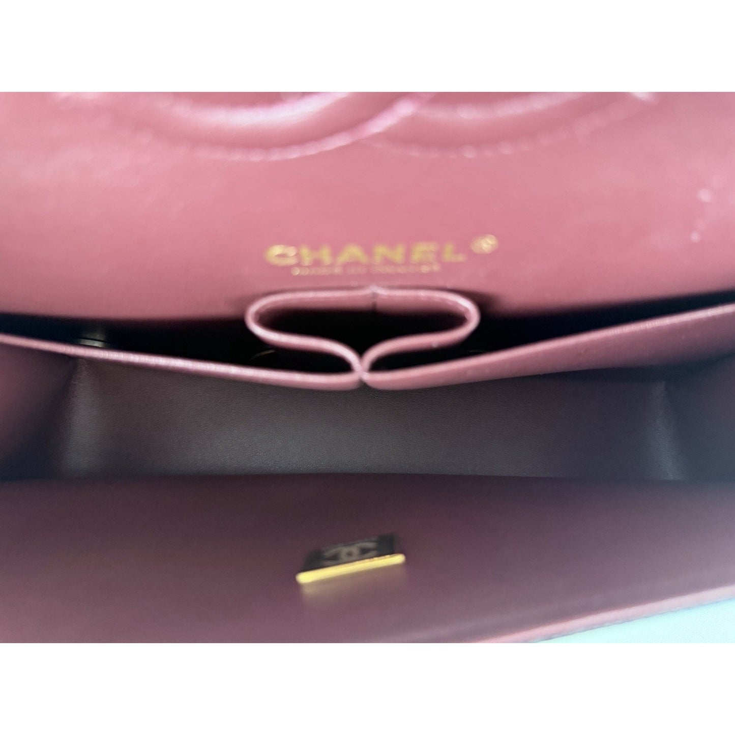 Chanel Classic Double Flap Bag Medium in Black Quilted Caviar Leather NFC D-8