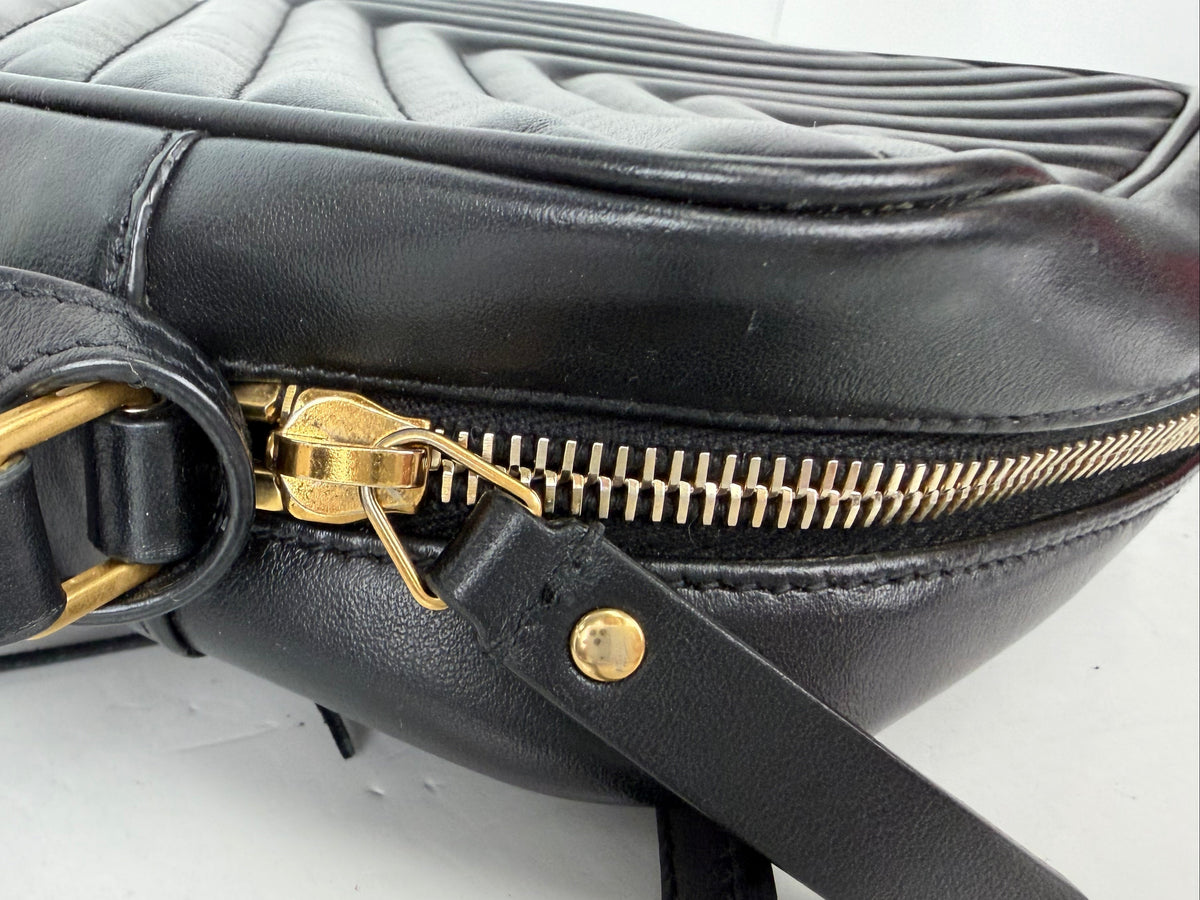 Saint Laurent Lou Camera Bag in Black Quilted Leather with Tassel YS22