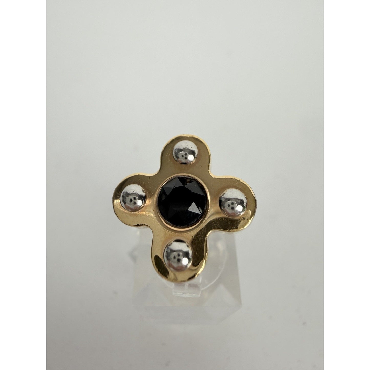 Louis Vuitton Love Letters Flower Ring in Gold-Tone Metal Size 6.25
