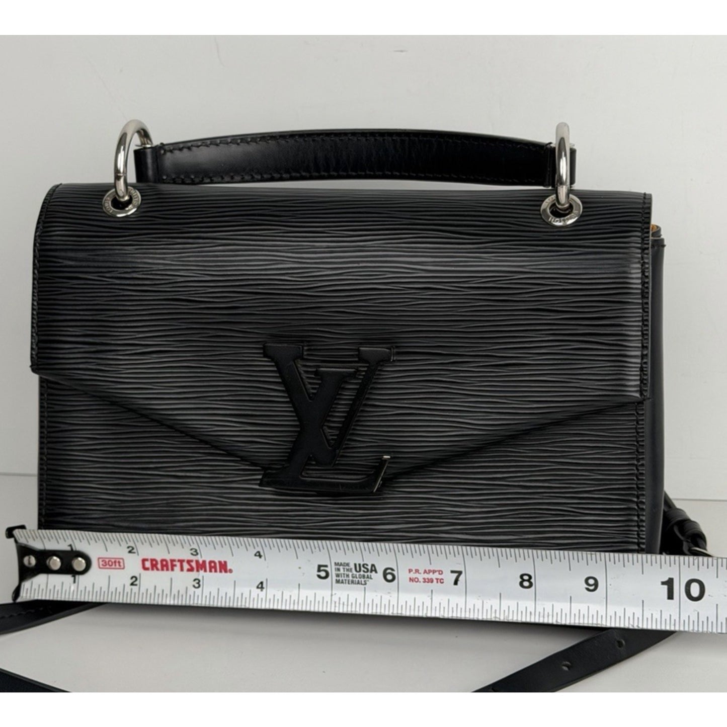 Louis Vuitton Grenelle Pochette Shoulder Bag PM Black Epi Leather 2020 C3