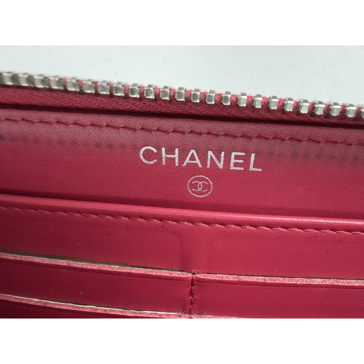 Chanel Brilliant Matelasse Long Zip-Around Wallet Pink Patent Leather 2014-2015