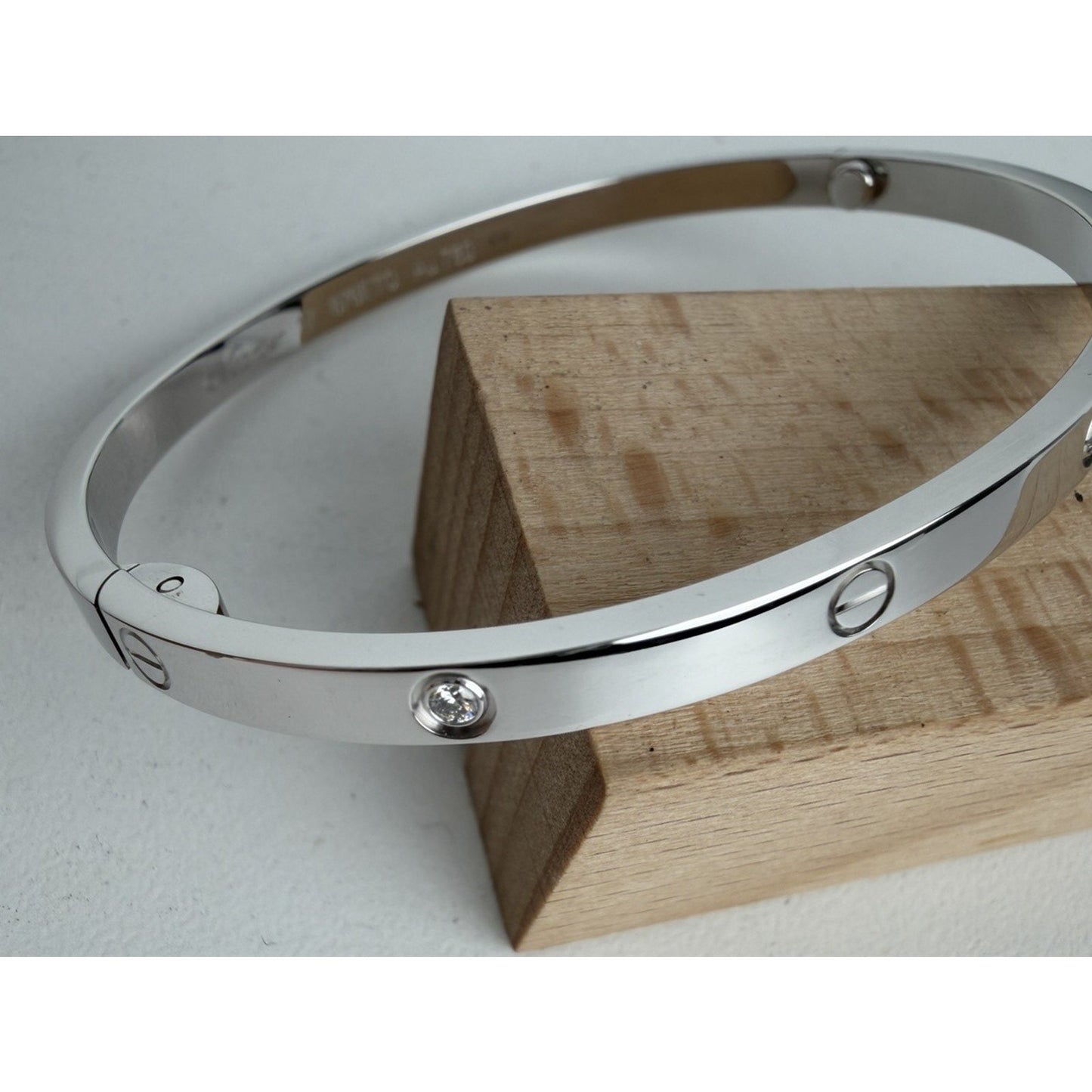 Cartier Love Bracelet Small Model in 18k White Gold with Diamonds