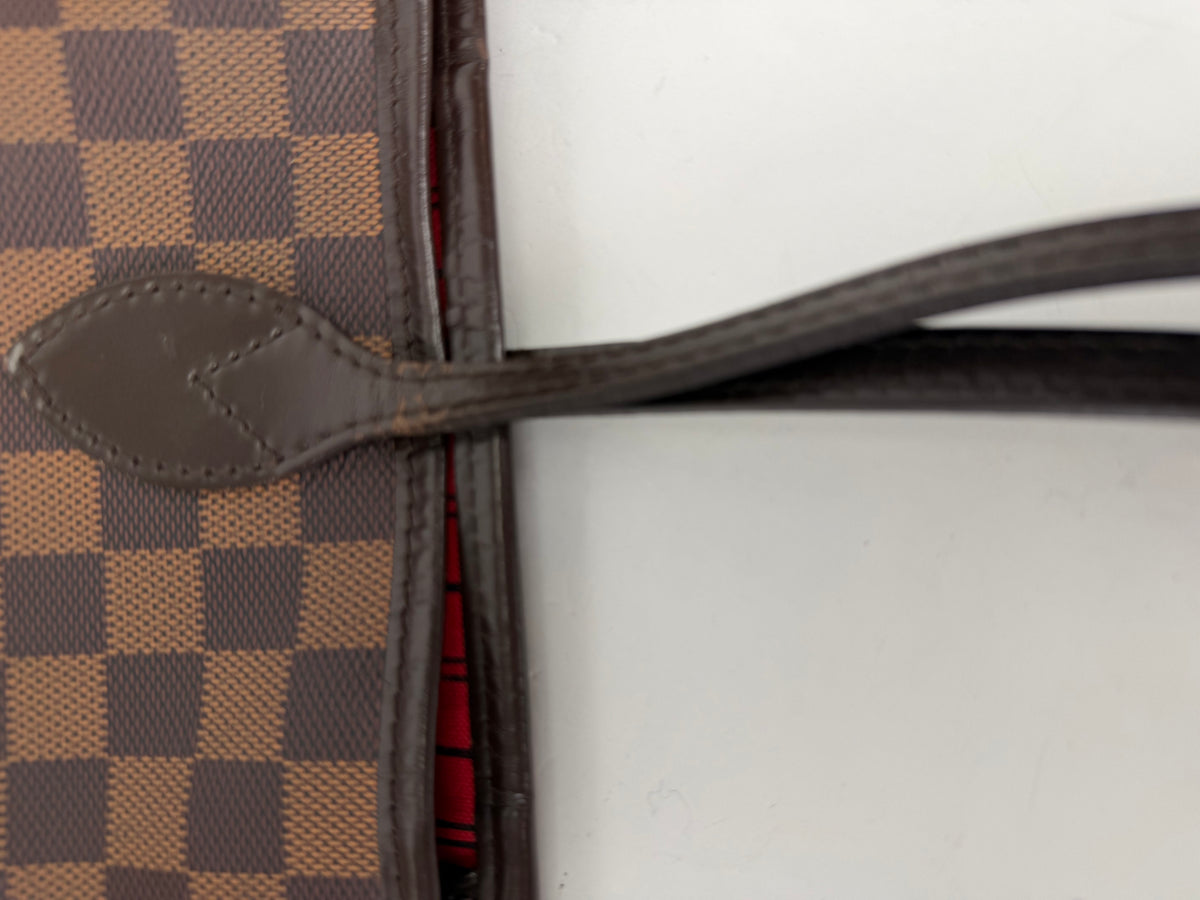Louis Vuitton Neverfull MM Tote Bag in Damier Ebene Coated Canvas 2015 YS