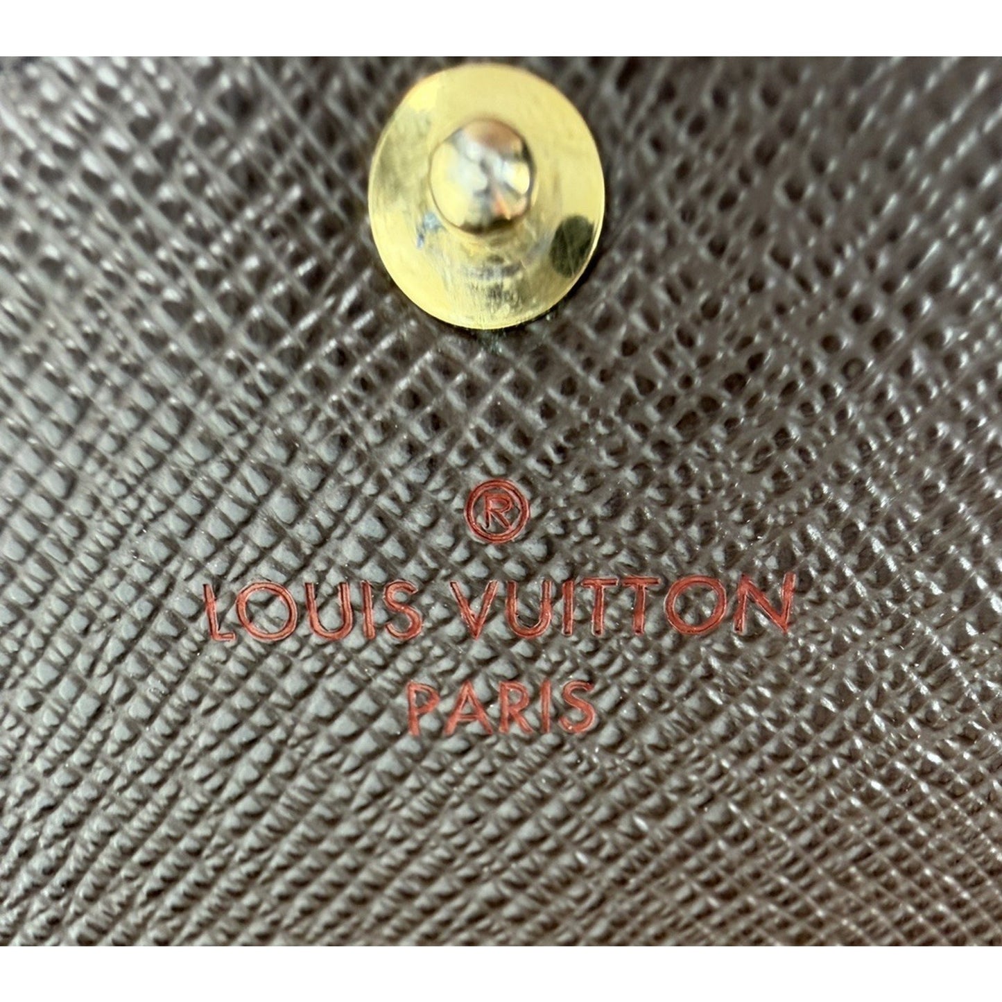 Louis Vuitton Sarah Wallet Damier Ebene Checkered Pattern Canvas S