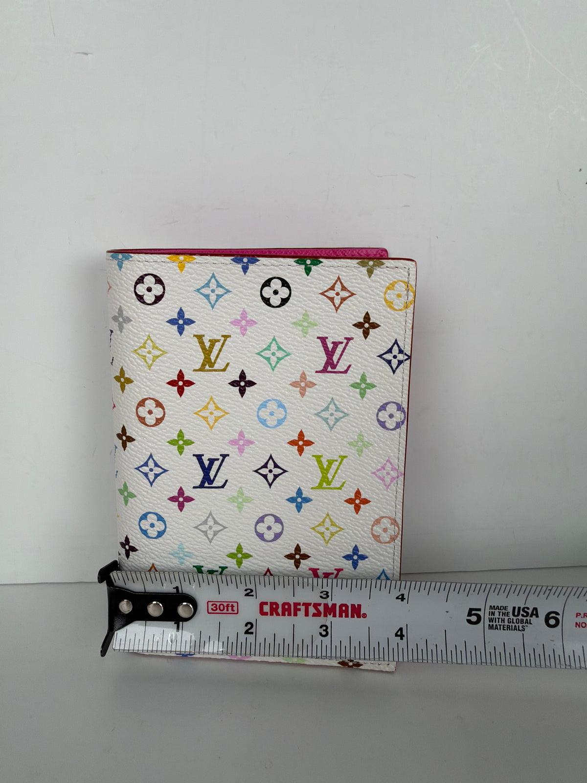 Louis Vuitton x Takashi Murakami Monogram Multicolor Passport Cover in Coated Canvas NFC K3
