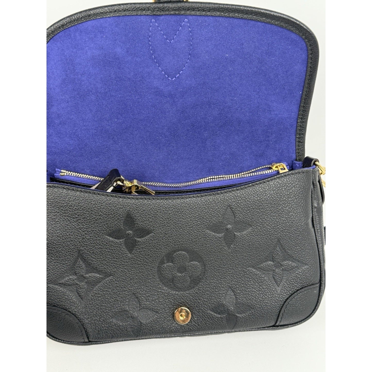 LOUIS VUITTON Empreinte Monogram Giant Diane Black Women’s Shoulder Bag