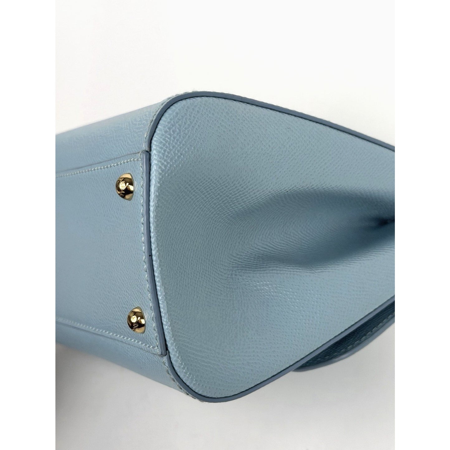 Dolce & Gabbana Sicily Bag Medium in Light Blue Leather Handbag C-1