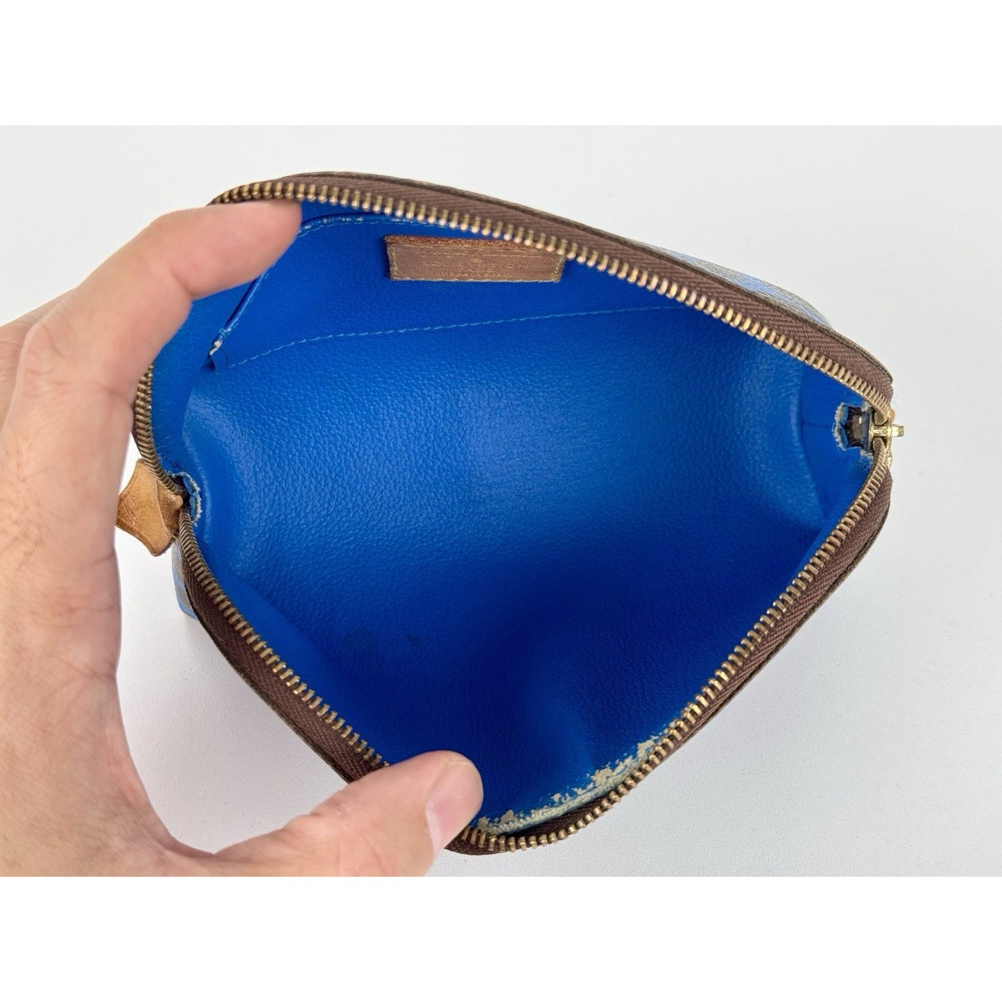 Louis Vuitton Yayoi Kusama Pumpkin Dots Cosmetic Pouch Blue Canvas C-7