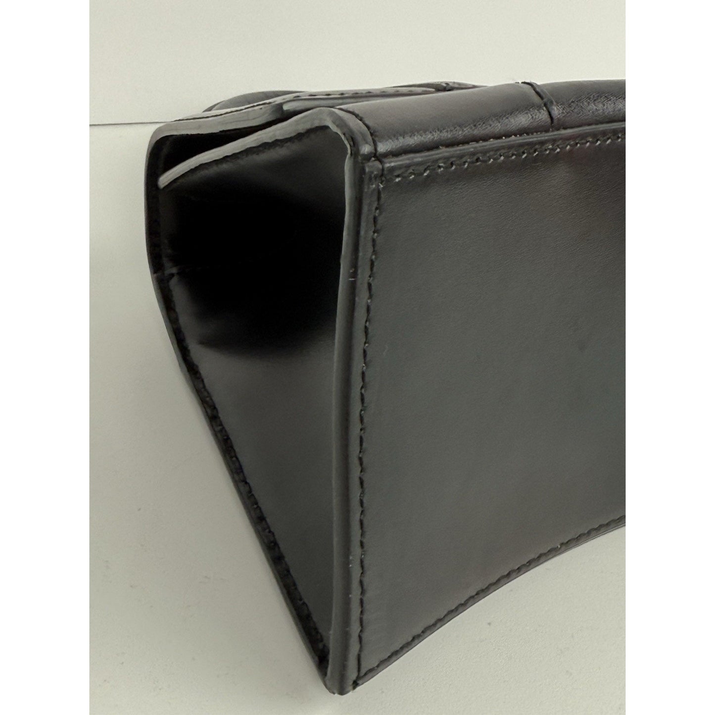 Balenciaga Hourglass Black Leather Top Handle Women's Bag