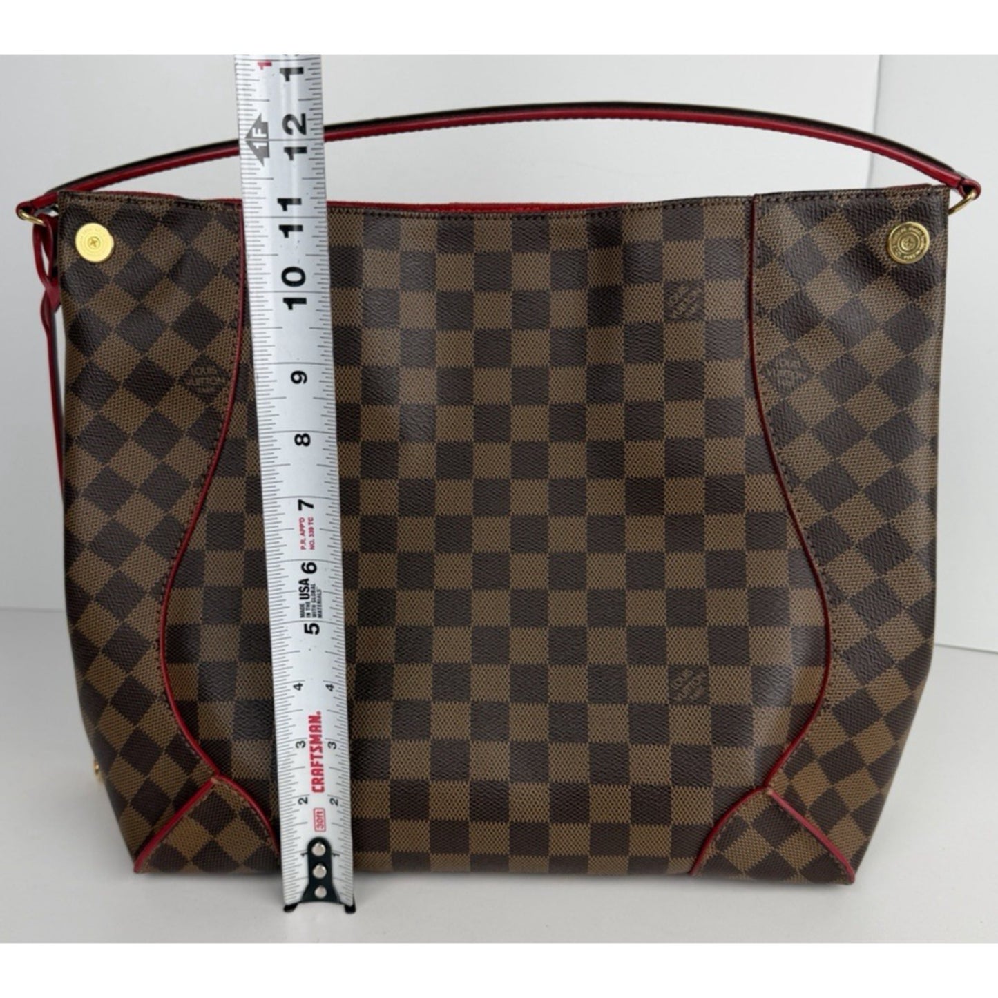Louis Vuitton Caissa Hobo Bag in Damier Ebene Coated Canvas 2015 D6