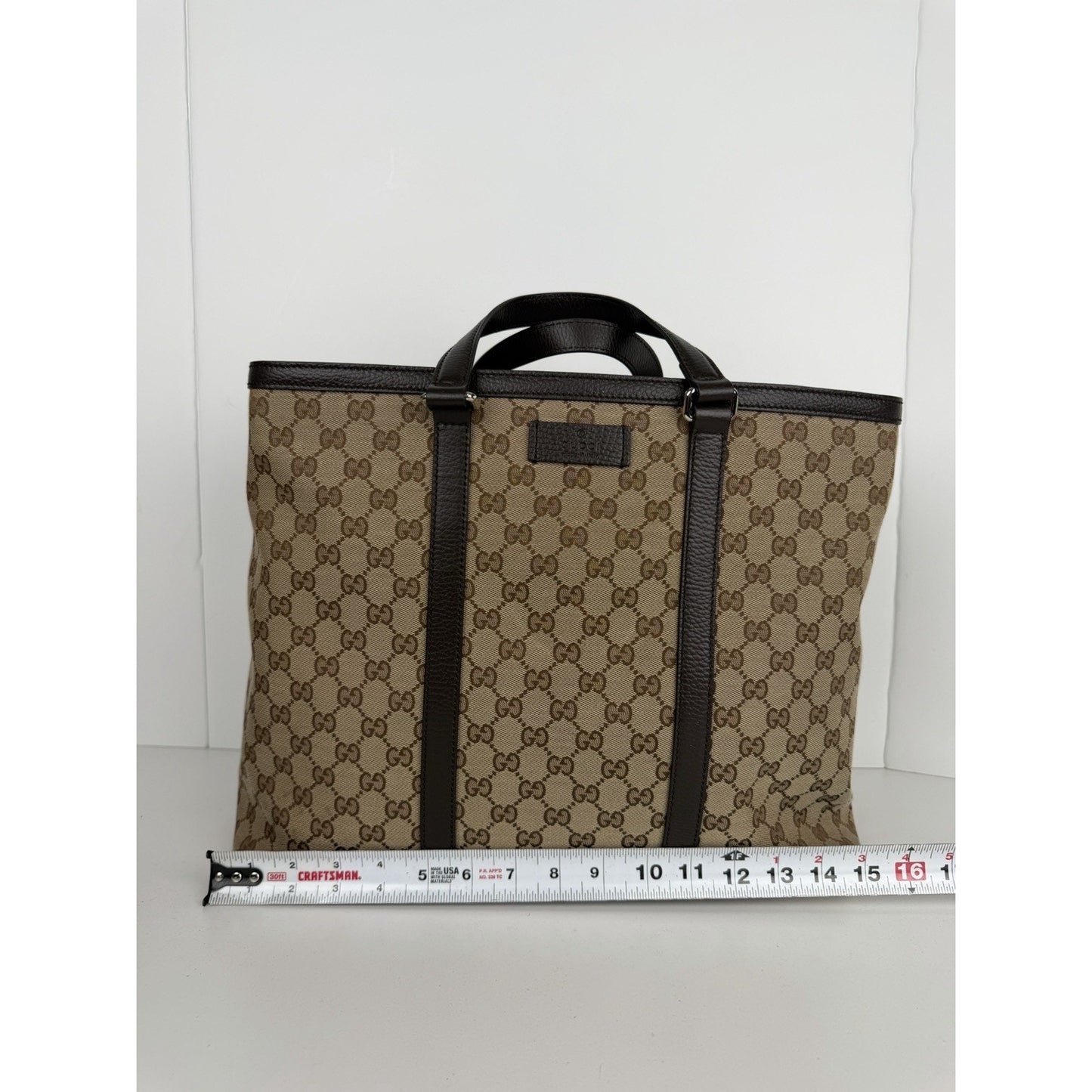 Gucci Joy Tote Bag Large in Brown GG Supreme Monogram Canvas S