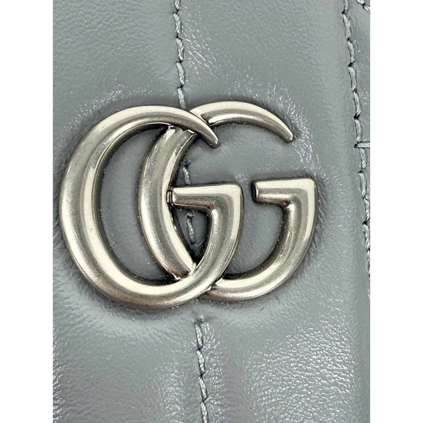 Gucci Double G Marmont Mini Grey Women's Shoulder Bag