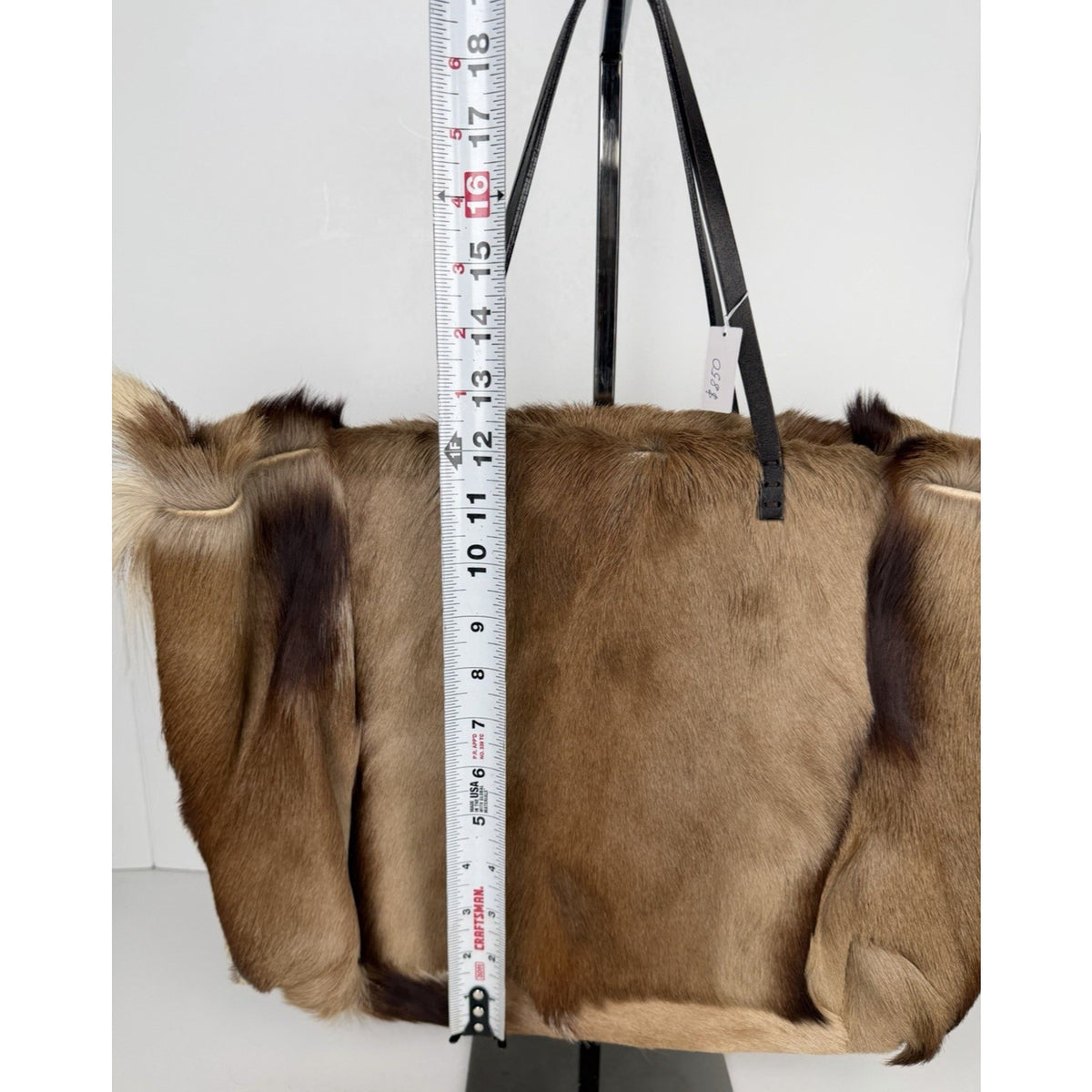 Fendi Brown Gazelle Fur Hair Tote Vintage Bag S-10
