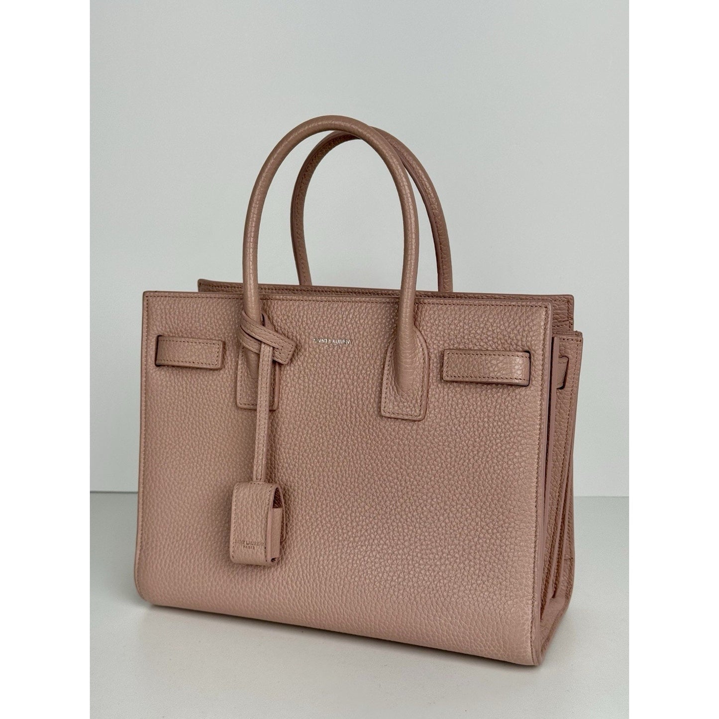 Saint Laurent Baby Sac de Jour Blush Pink Leather Handbag