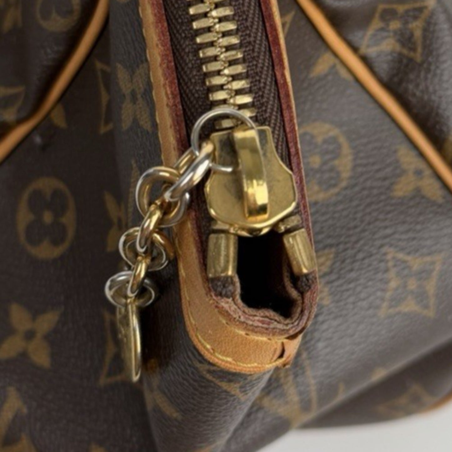 Louis Vuitton Tivoli Bag GM Monogram Brown Coated Canvas & Leather Trim 2015 S10