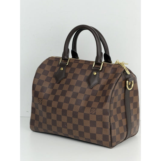 Louis Vuitton Speedy Bandouliere 25 Handbag in Damier Ebene Coated Canvas NFC F1