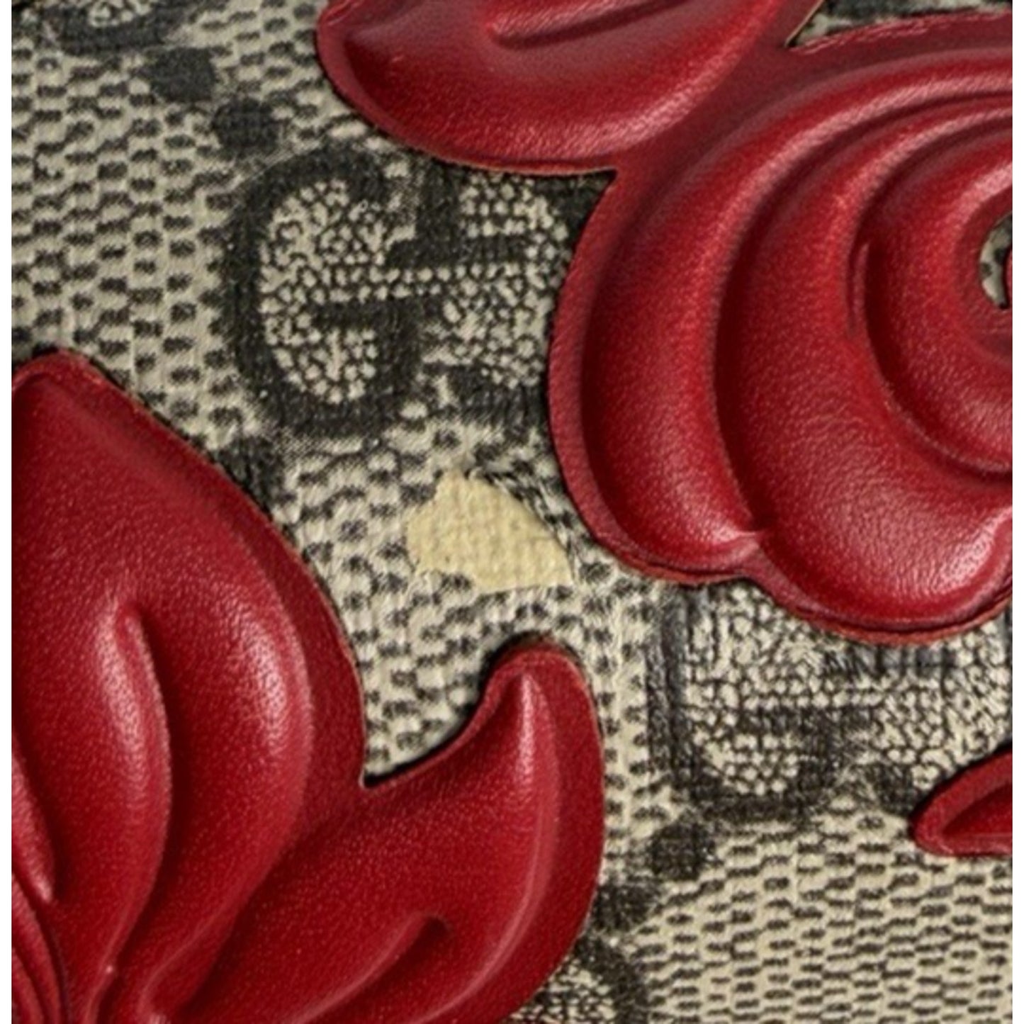 Gucci GG Supreme Arabesque Dionysus Shoulder Bag Small with Red Leather Trim S07