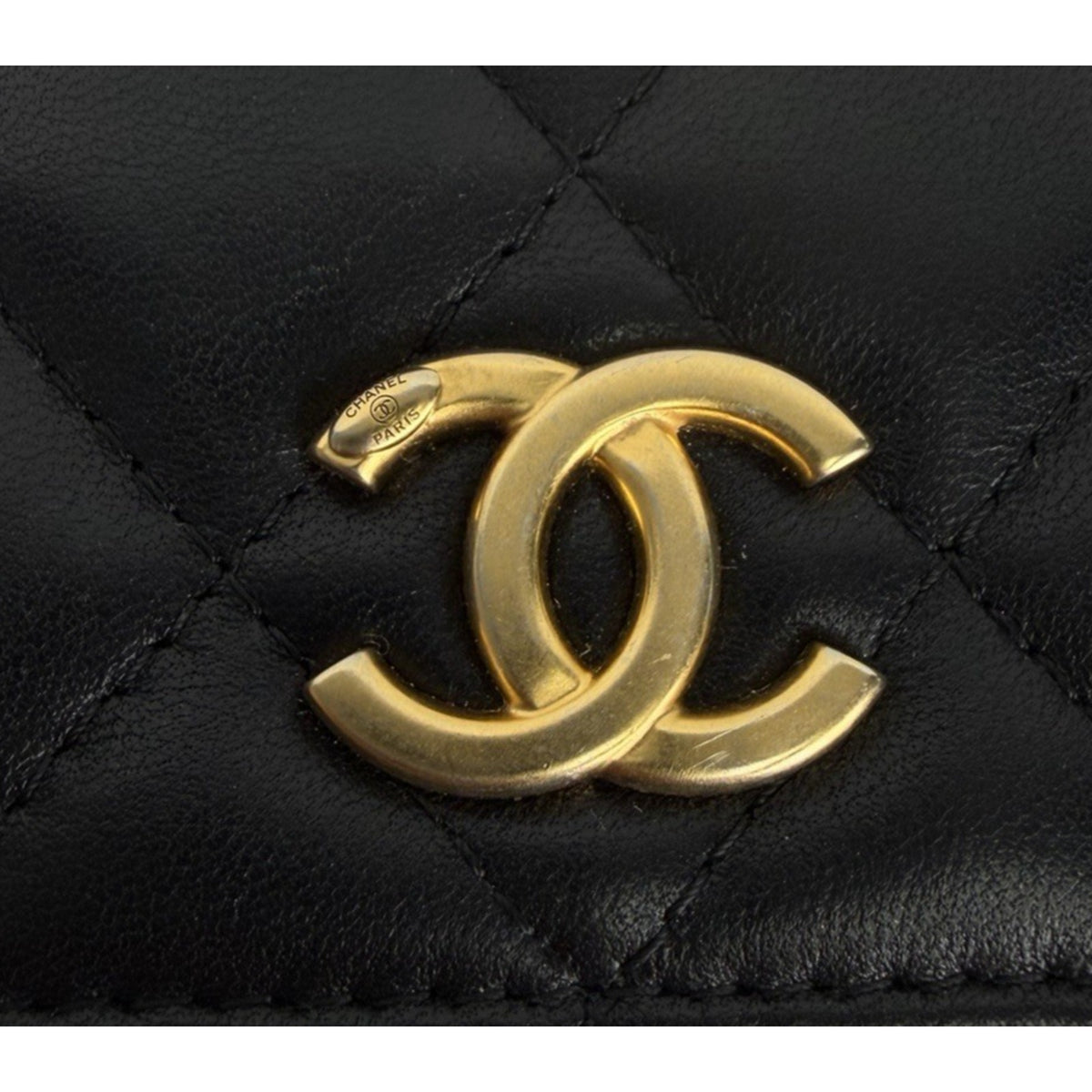 Chanel Dynasty Flap Phone Holder Bag in Black Leather with Gold-Tone HW 2019 D5