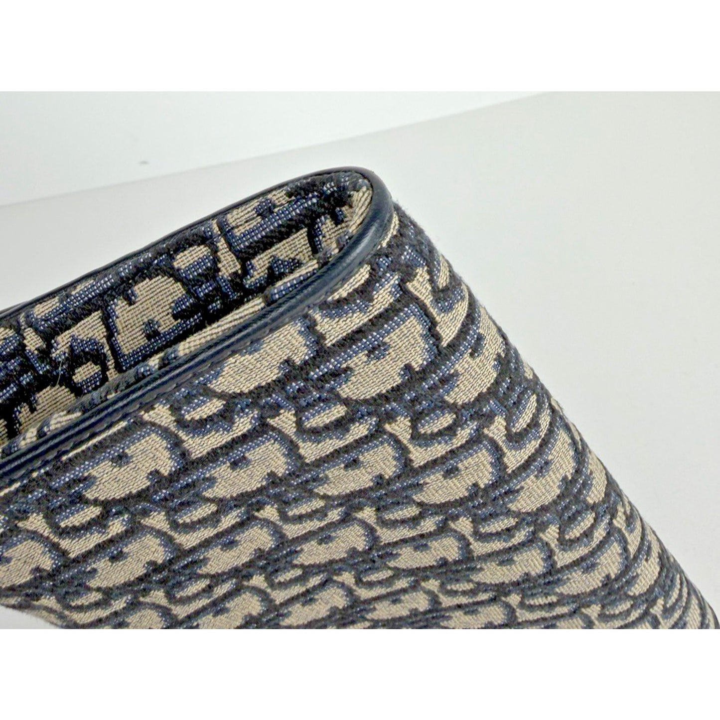 Christian Dior Oblique Jacquard Bobby East-West Chain Clutch Bag in Blue 2023 C6