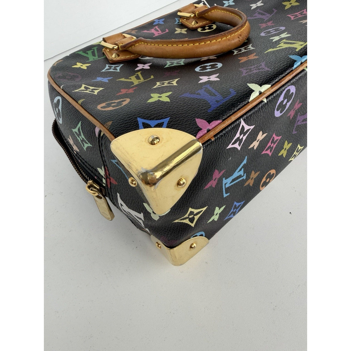 Louis Vuitton Trouville Top Handle Bag in Black Coated Canvas Vintage 2005 E2