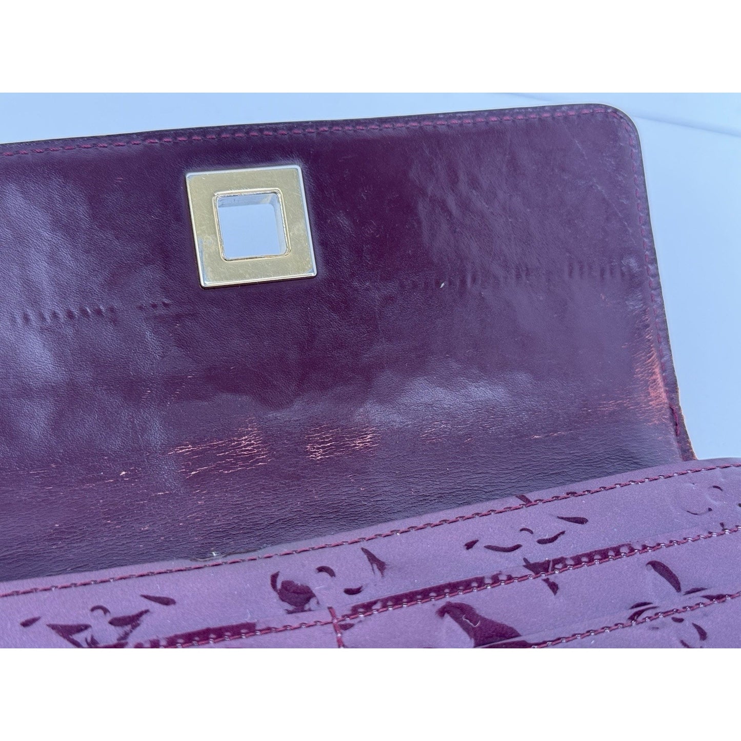 Louis Vuitton Monogram Vernis Sarah Noeud Bow Flap Wallet Rouge Fauviste