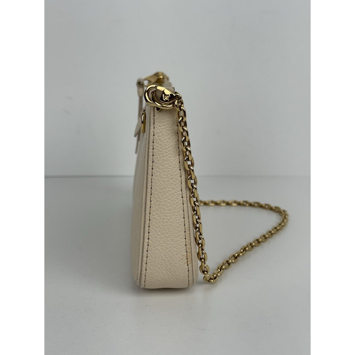 Louis Vuitton Easy Pouch On Strap White Monogram Empreinte Leather