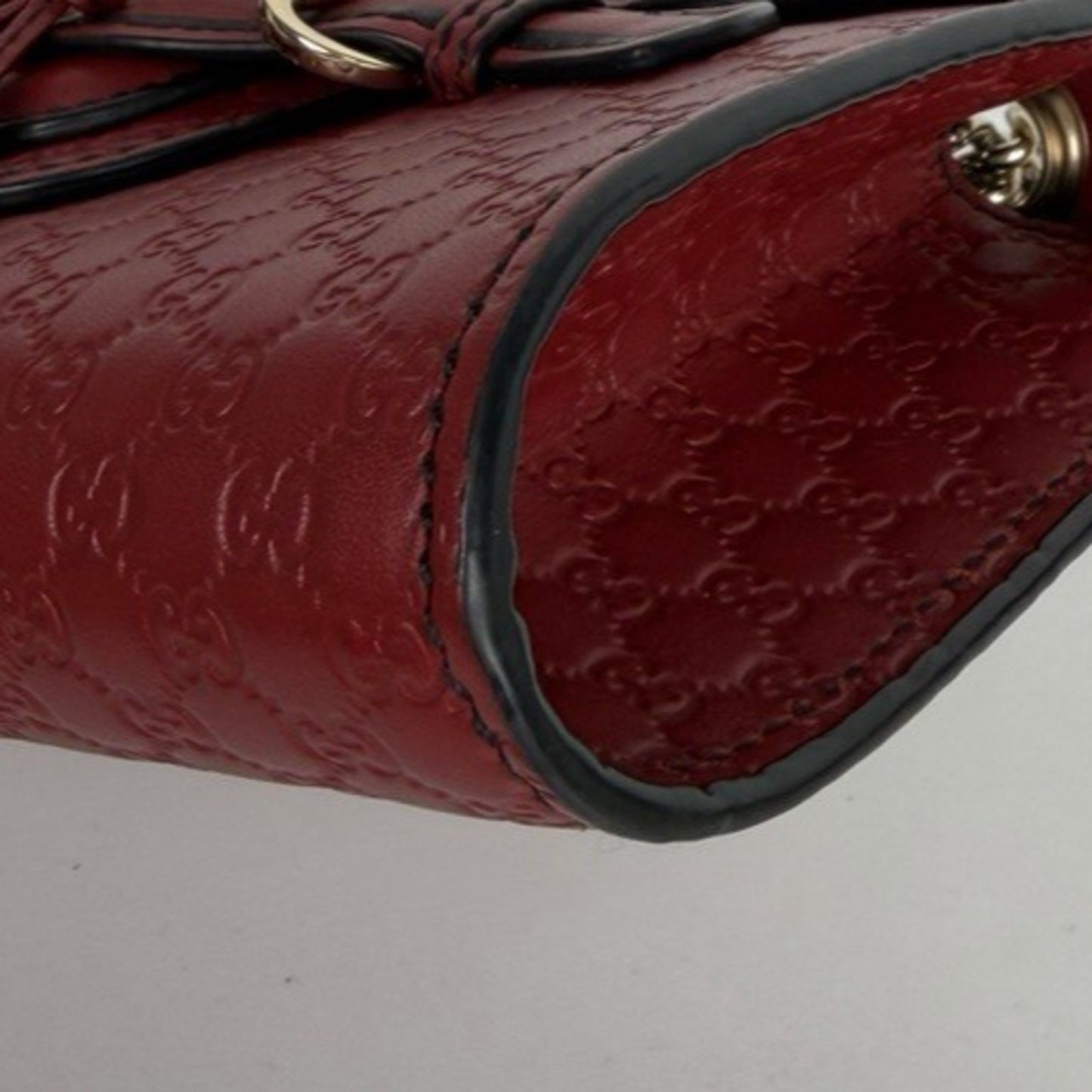 Gucci Microguccissima Mini Emily Bag Crossbody with Tassels in Red Leather S17