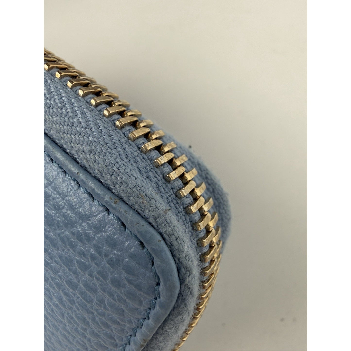 Gucci Continental Wallet Swing Compact Calfskin Leather in Light Blue K1