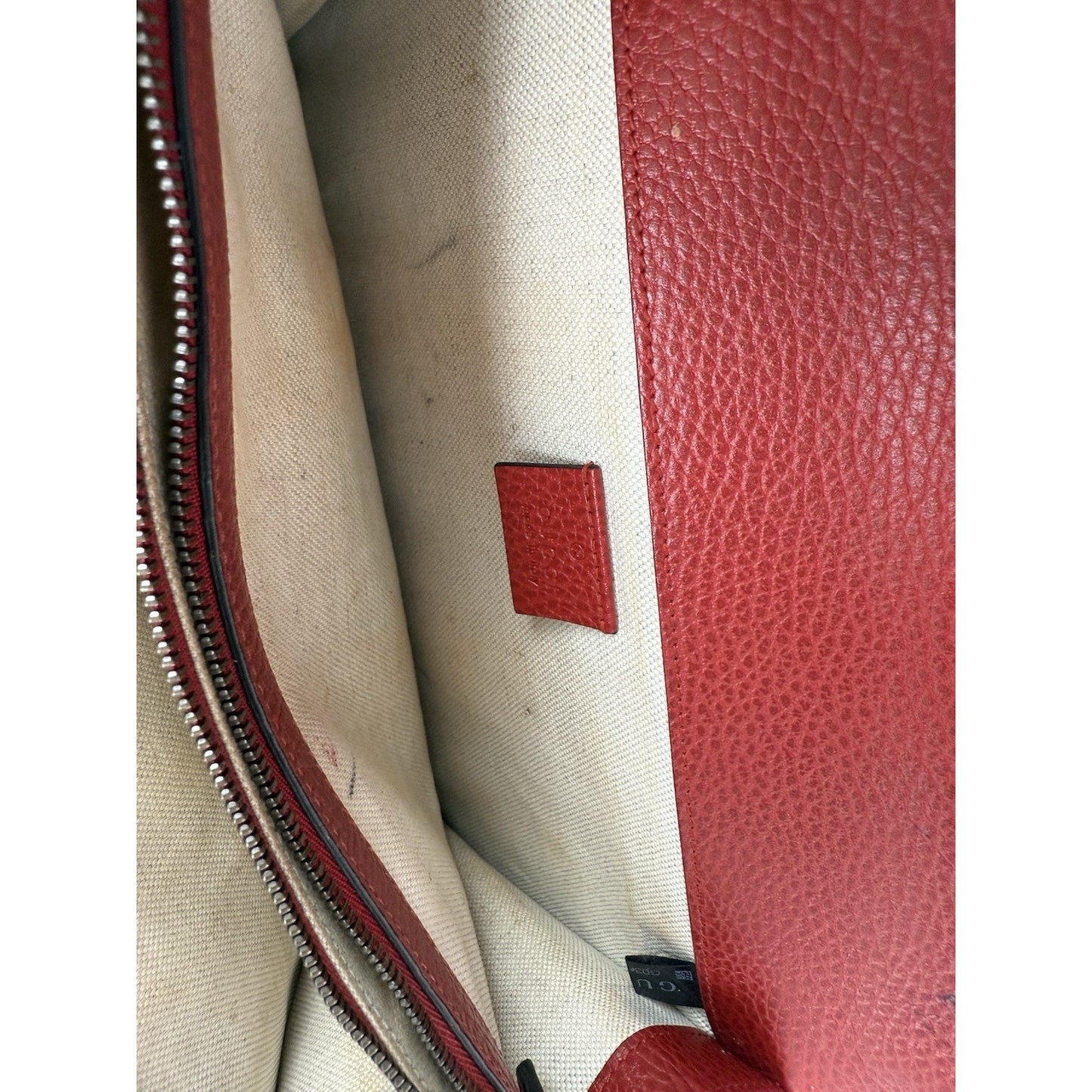 Gucci Dionysus Small Chain Strap Women's Shoulder Bag in Red Leather