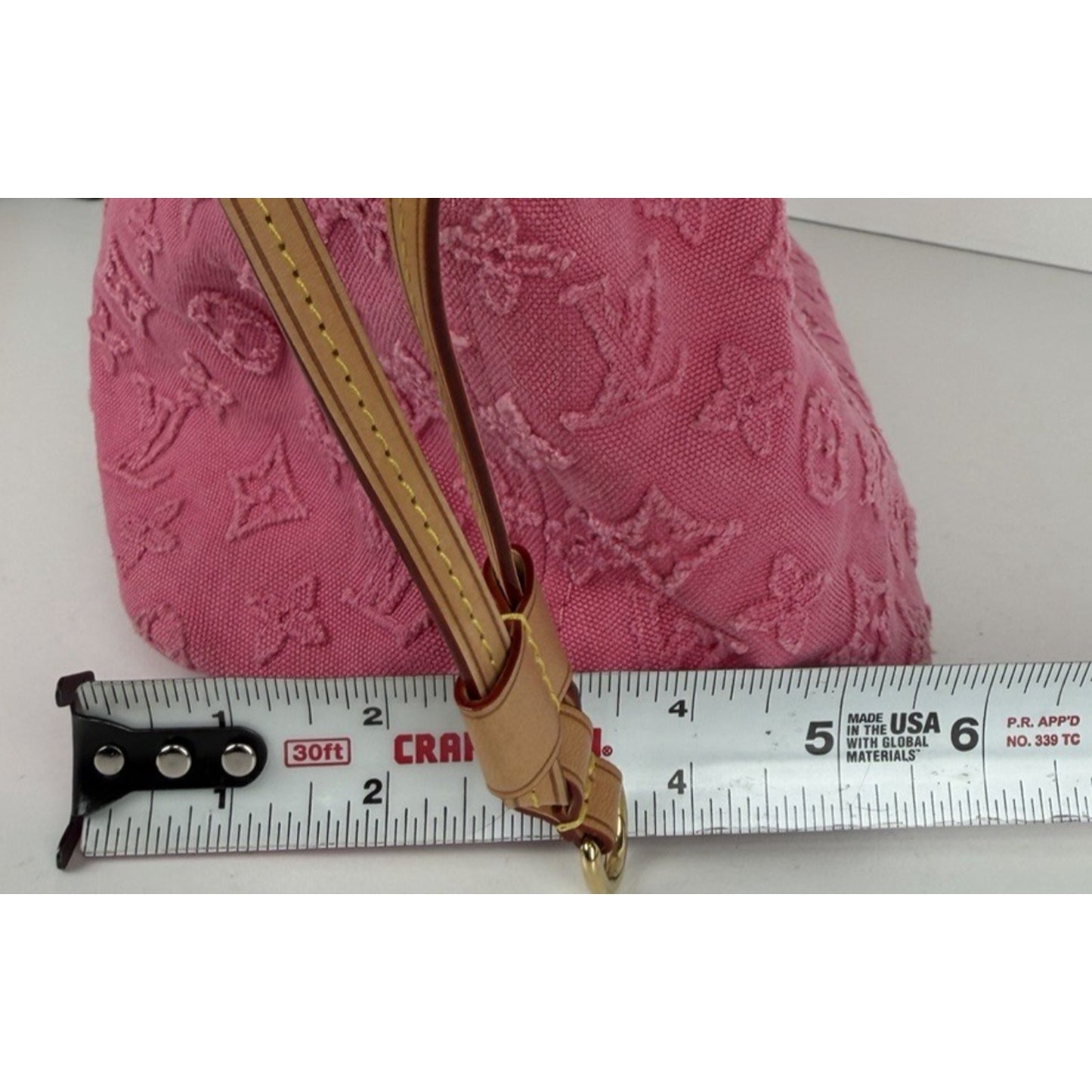 Louis Vuitton Neverfull MM Monogram Stonewashed Denim Tote Pink (2012) S10