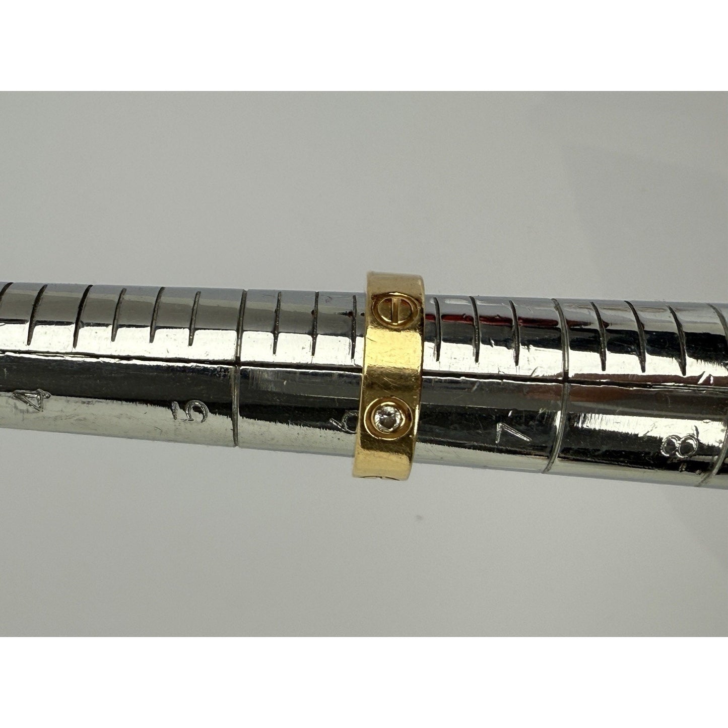 Cartier LOVE Classic Ring Band 18k Yellow Gold & Diamonds 52 Size 6