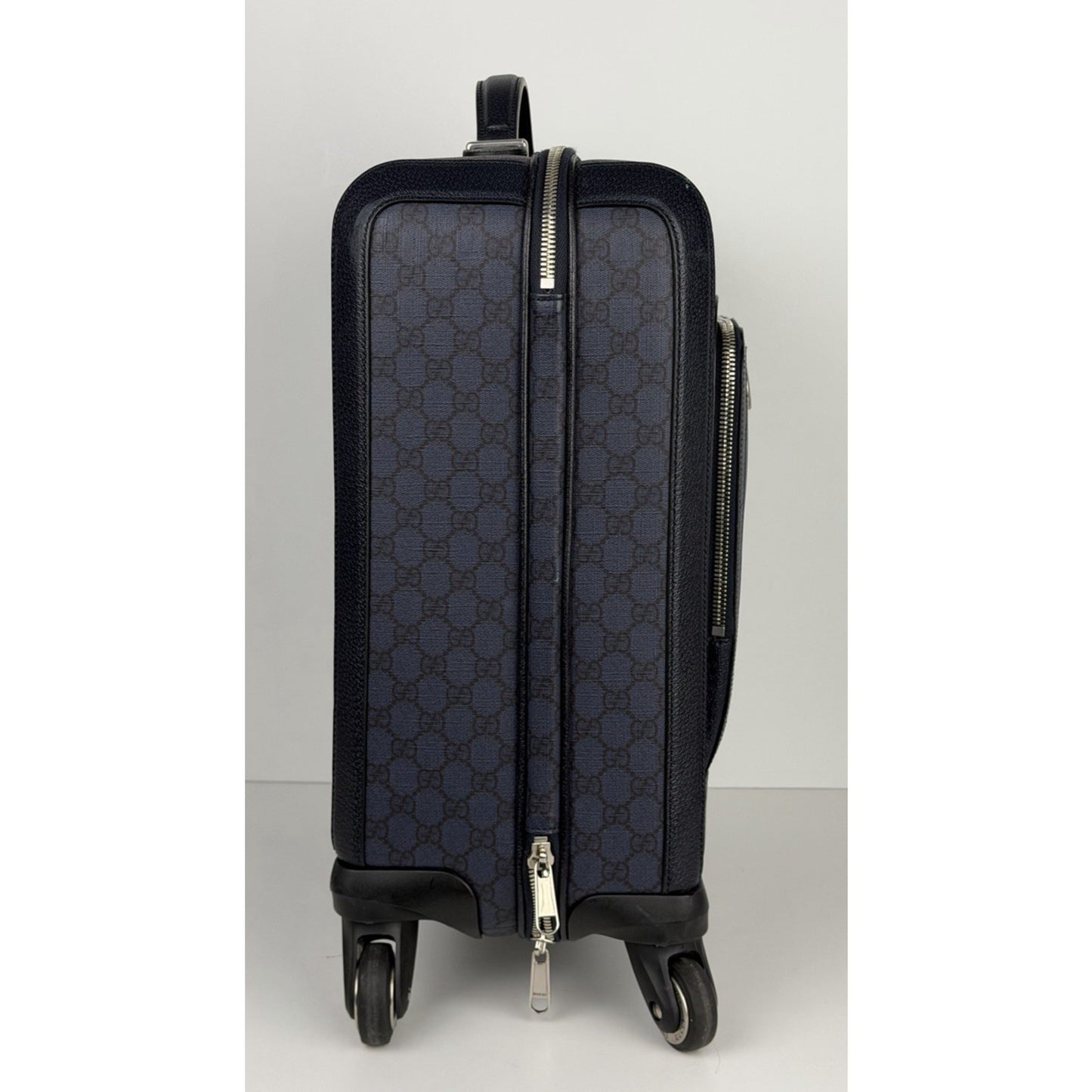 Gucci Ophidia GG Small Cabin Trolley in Blue/Black GG Supreme Coated Canvas