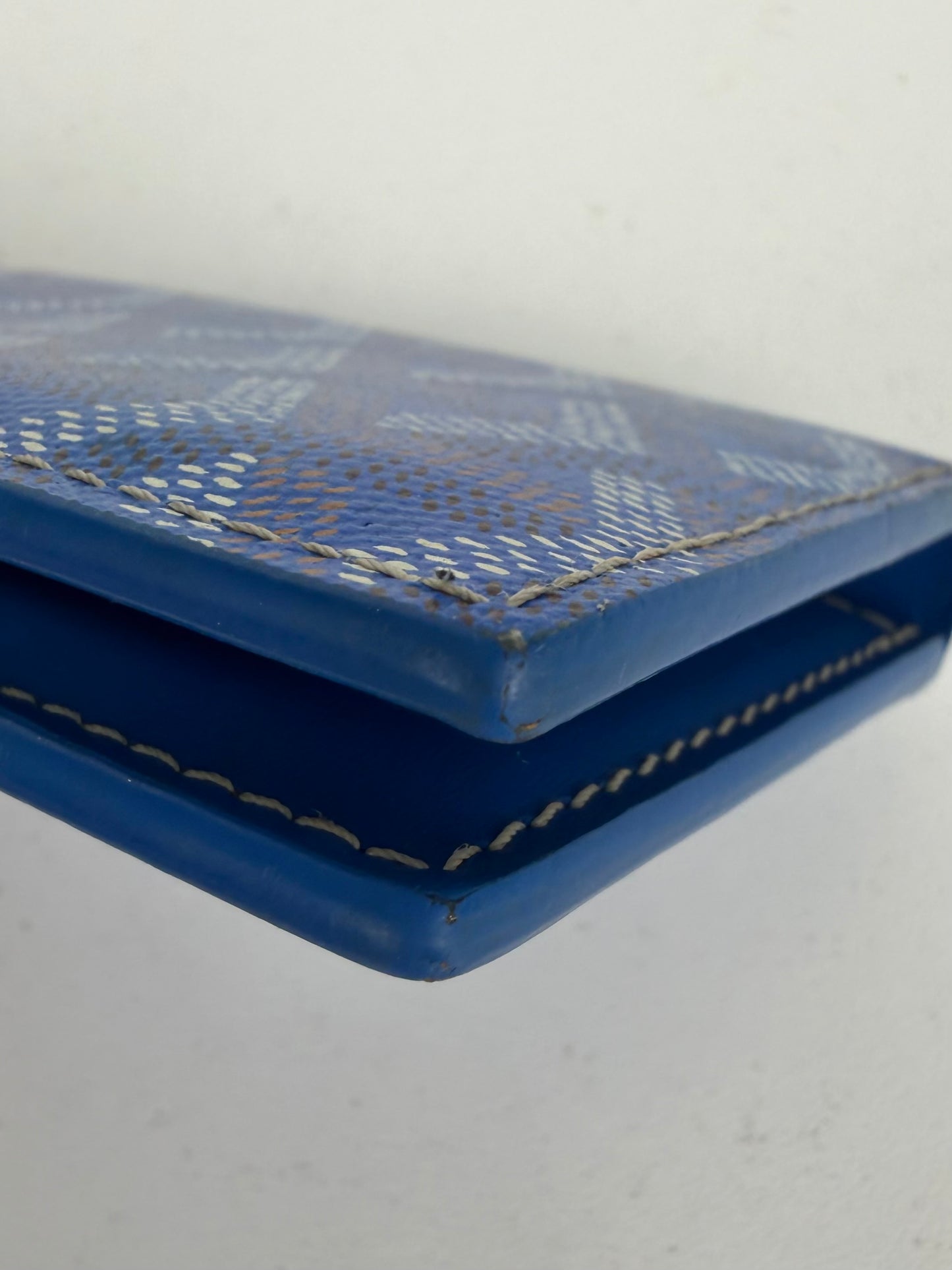 Goyard Saint-Marc Bi-Fold Card Wallet in Blue Goyardine Coated Canvas YK-2