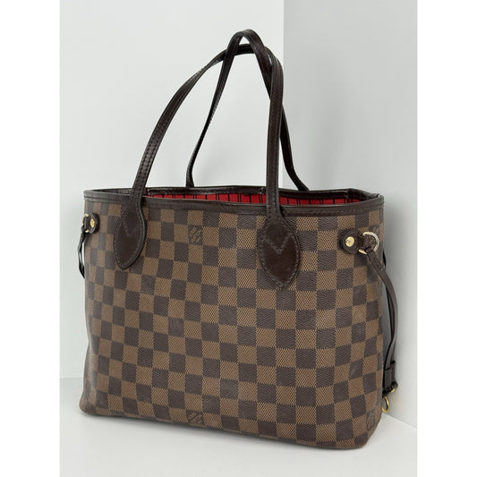 Louis Vuitton Neverfull Damier Ebene Tote PM Brown