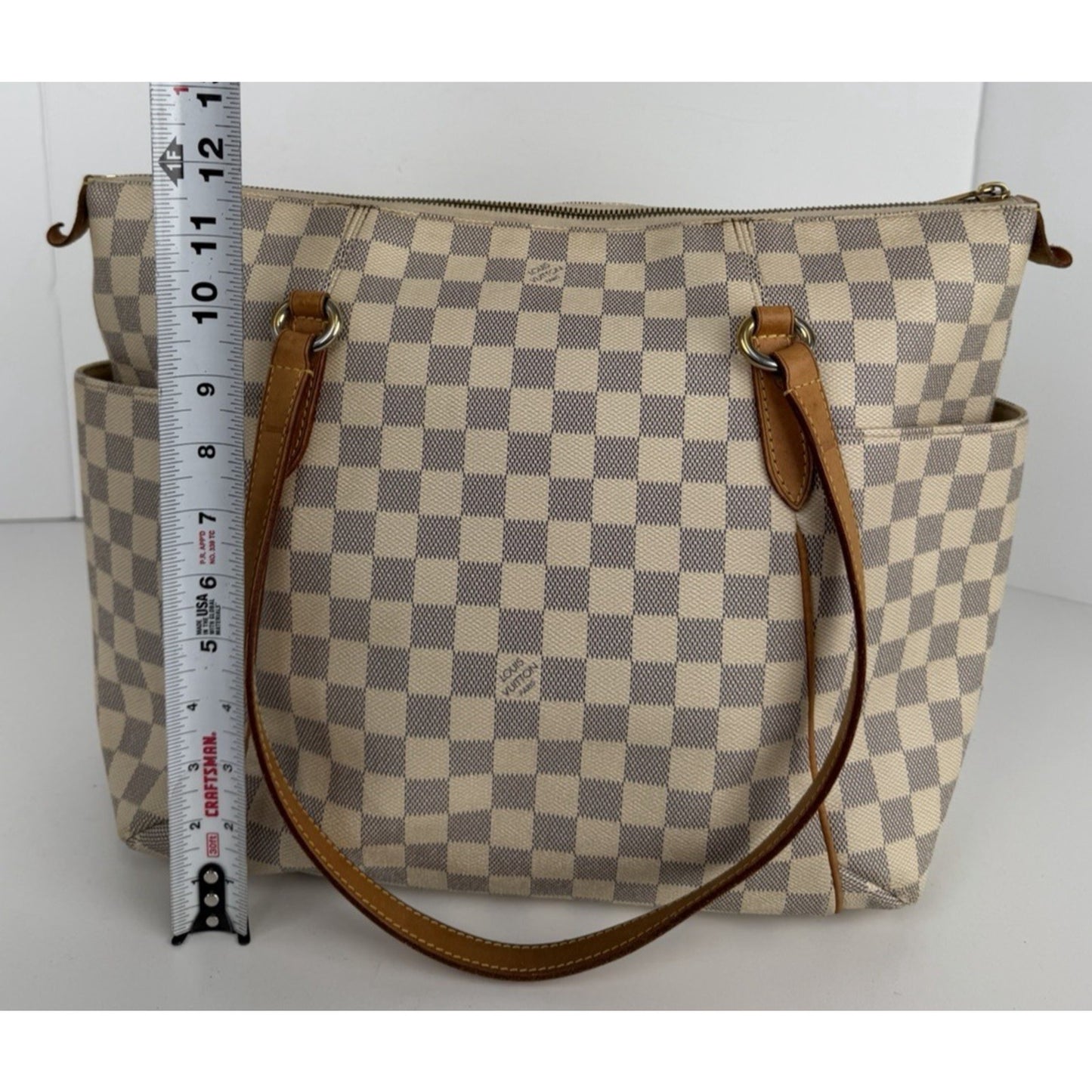 Louis Vuitton Totally MM Tote Bag in Damier Azur Coated Canvas 2013 S