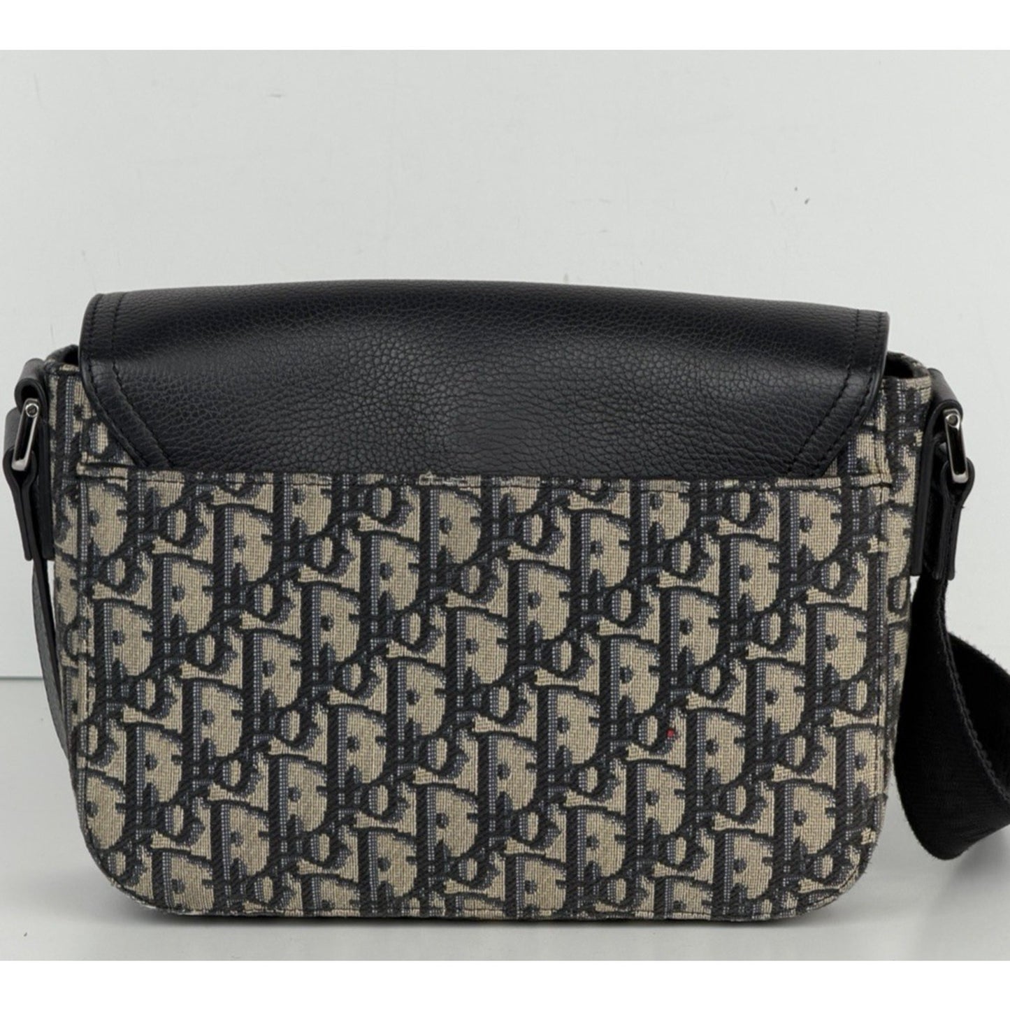 Christian Dior Small Saddle Messenger Bag Beige Dior Oblique Jacquard Canvas D4
